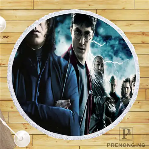 Пользовательские DIY из микрофибры по индивидуальному заказу ткань harry_potter(1) Круглый пляжный коврик полотенце напечатано по требованию 150 см#19-01-28-4-142