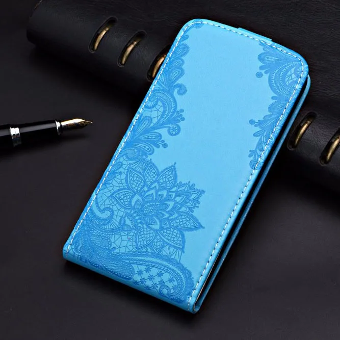 Для zte Blade A5 откидной Чехол из искусственной кожи тиснение специальный милый крутой Вертикальный чехол с рисунком животных - Цвет: Lace Blue