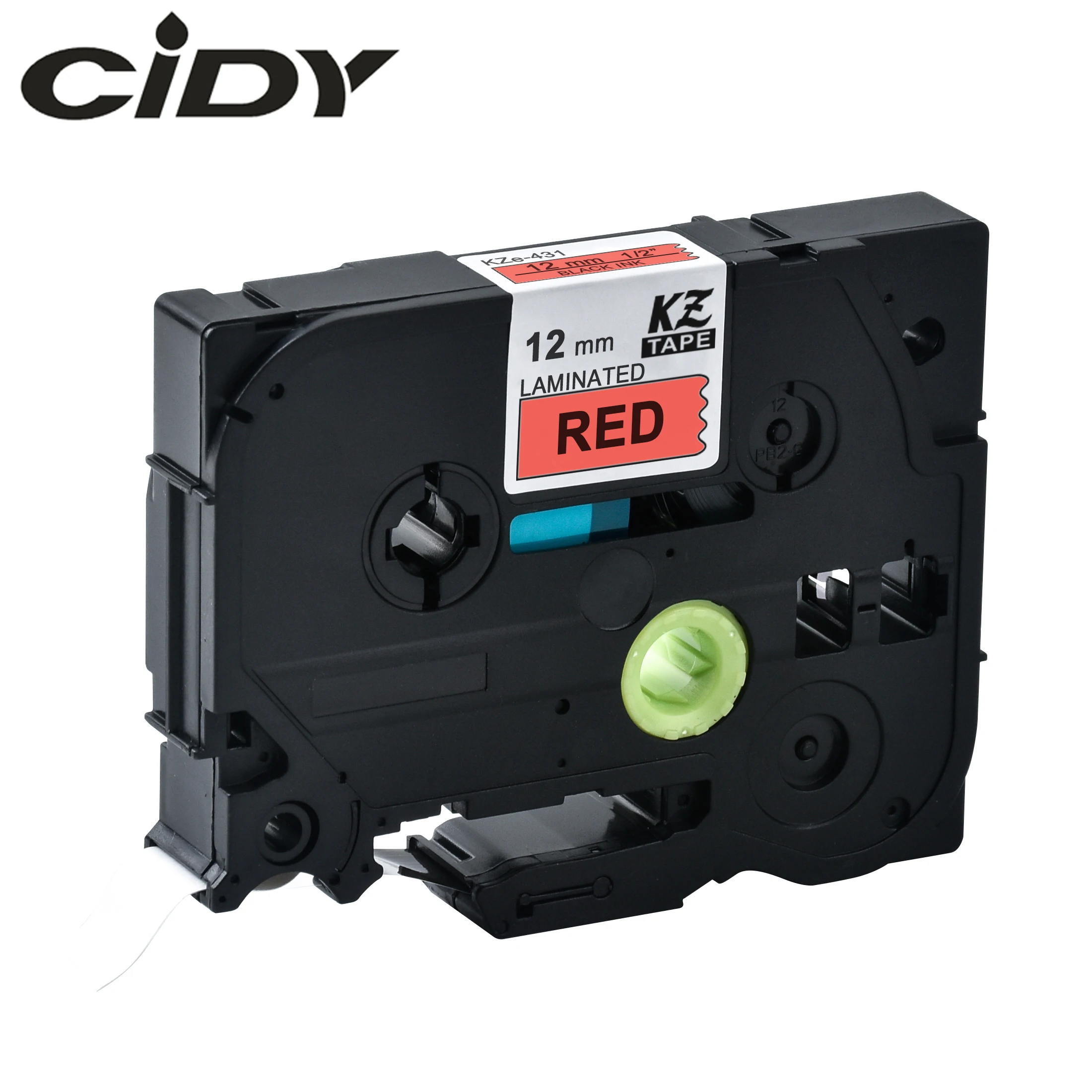 CIDY Tze 431 Tz431 черный на красном ламинированный совместимый P touch 12 мм tze tze431 этикетка