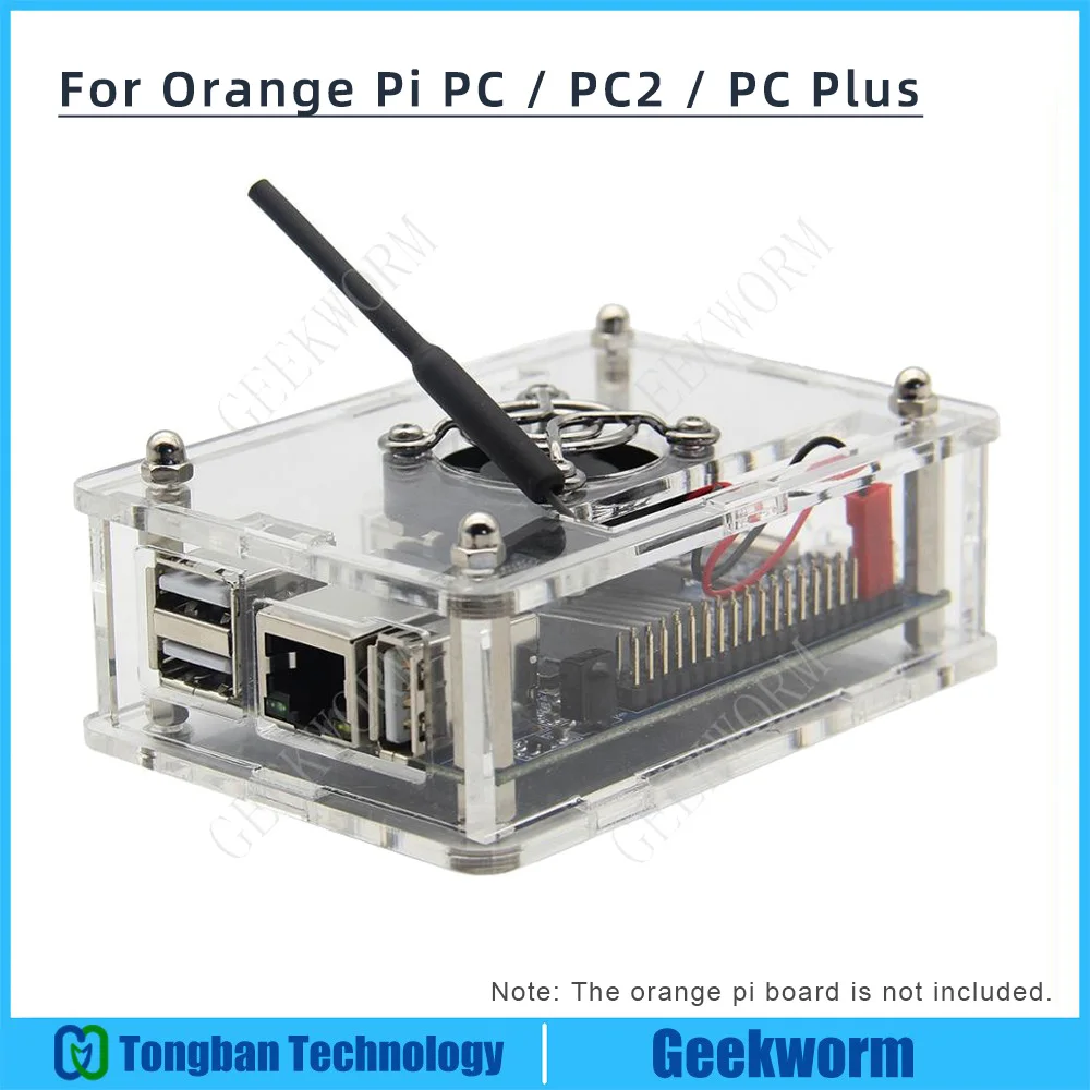 Акриловый чехол Orange Pi PC / PC2 Plus охлаждающий вентилятор радиатор для начинающих