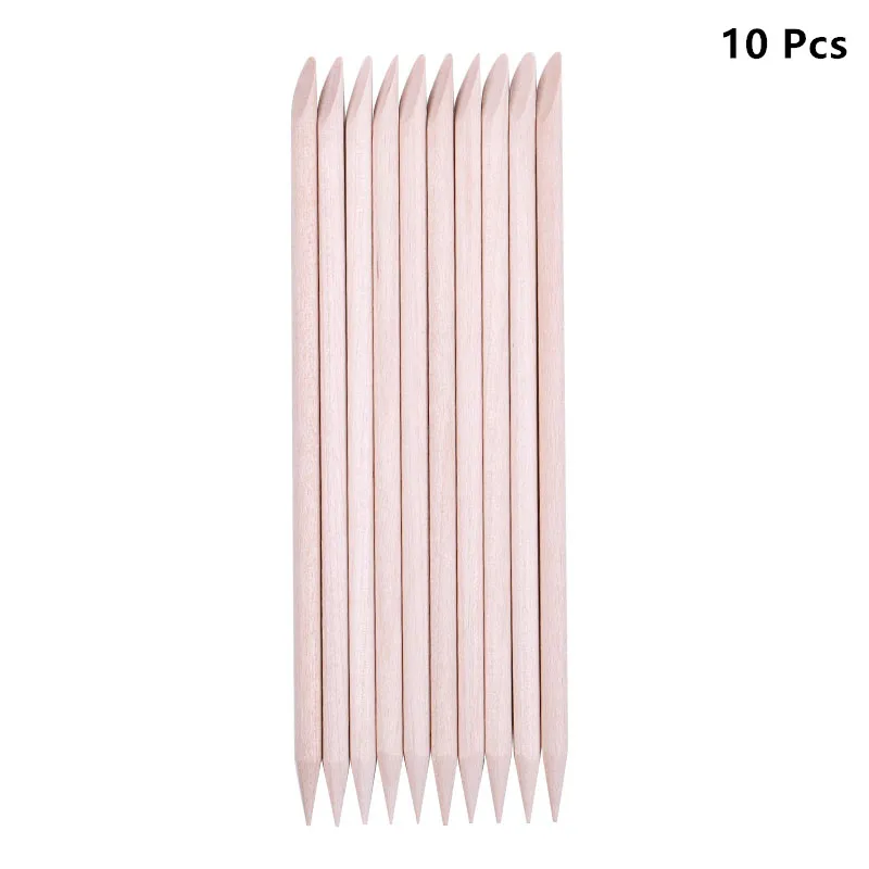 10pcs 50/100 шт./компл. женский двойной конец дизайн ногтей деревянная палочка палочки для отодвигания кутикулы Педикюр профессиональный набор инструментов для ногтей - Цвет: 10pcs
