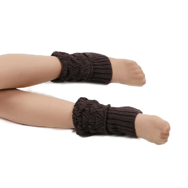 

1 Pair Women Crochet Boot Cuffs Knit Toppers Boot Socks Winter Leg Warmers H9
