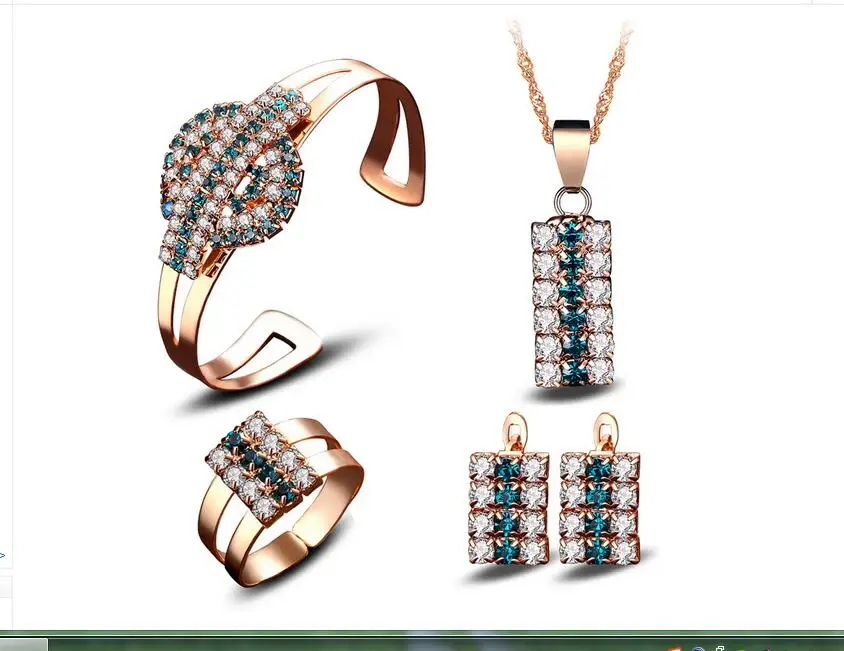 Венская Роза Золотые кристаллы стразы искусственные подвески сплав цветной