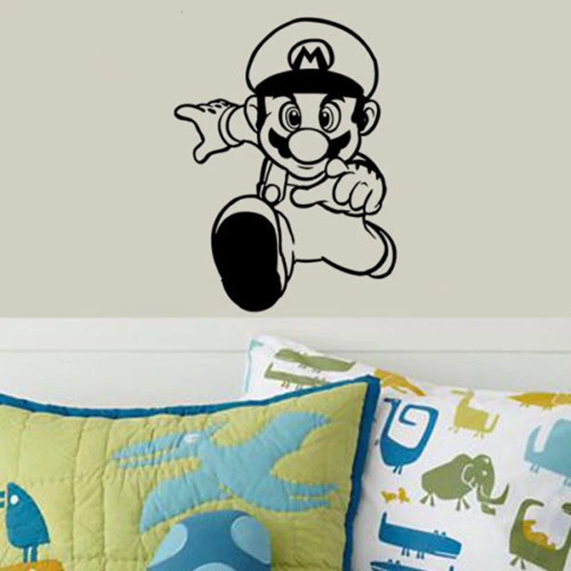 Супер Марио наклейка Видео игровой контроллер Стикеры играть плакаты тематики