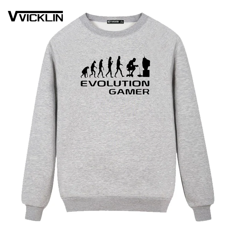 Evolution Of A Gamer PC Geek флисовые толстовки с капюшоном для отдыха круглым вырезом аниме