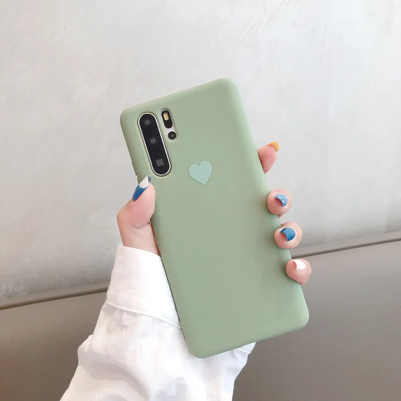WK88-AiXinGreenDou SoCouple Мягкий ТПУ чехол для телефона для huawei P20 P30 Pro P10 плюс Коврики 20 10 30 Pro Honor 10 10i 20 8X 9X Nova 3 3i Карамельный цвет чехол - Цвет: WK88-AiXinGreenDou