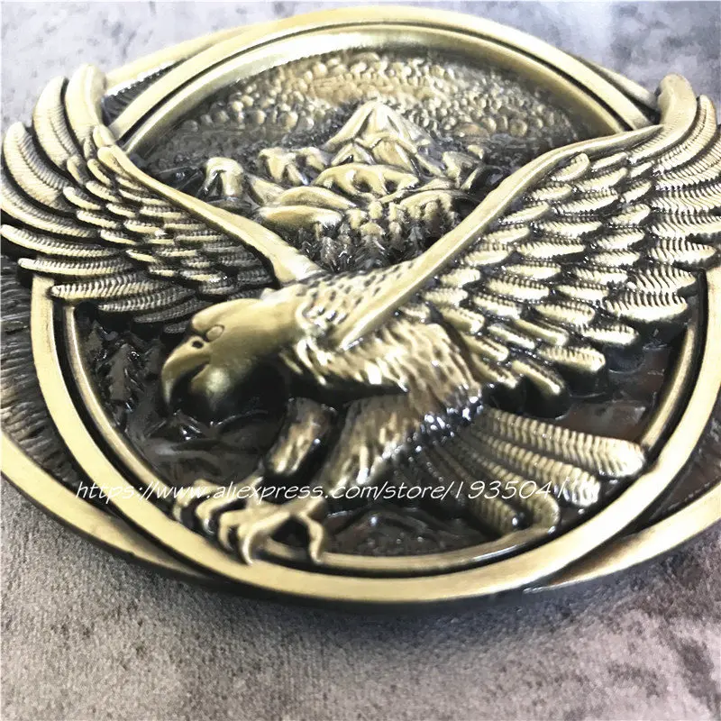 Розничная продажа модная бронзовая металлическая пряжка для ремня 3D яркость
