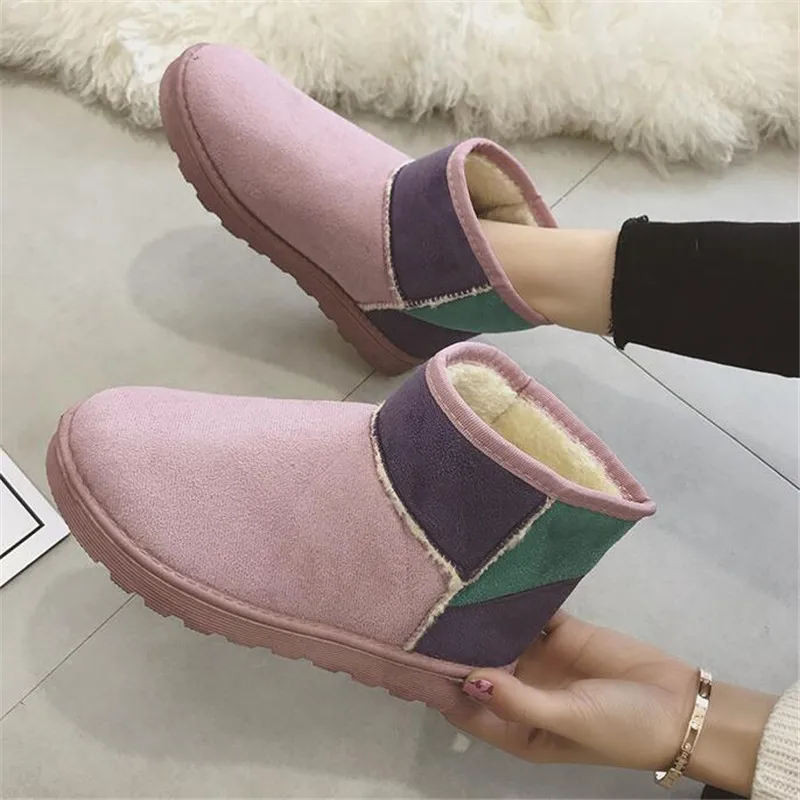 Мелкой Женские снегоступы 5 цветов ботильоны для Новинки женщин Мода утолщаются