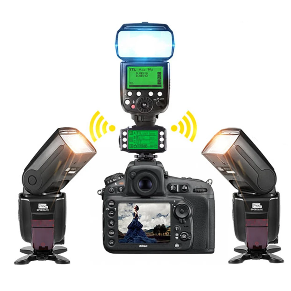 Pixel King Pro беспроводной 2 4G TTL 1/8000S HSS набор триггеров вспышки для Nikon d7100 d3300 DSLR камеры