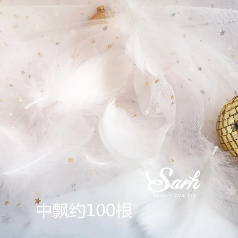 100pc feather Блестящие золотые железные звезды торт топперы зеркальный шар украшение на День святого Валентина с днем рождения поставки сладкие подарки - Цвет: 100pc feather