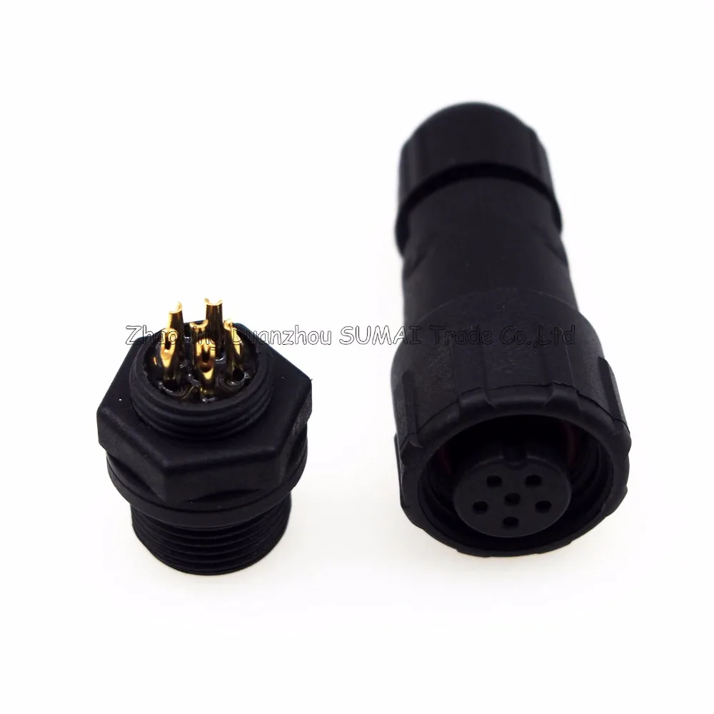 2 шт. хороший водонепроницаемый разъем M14 6 контактный тип панели IP68 Авиационная