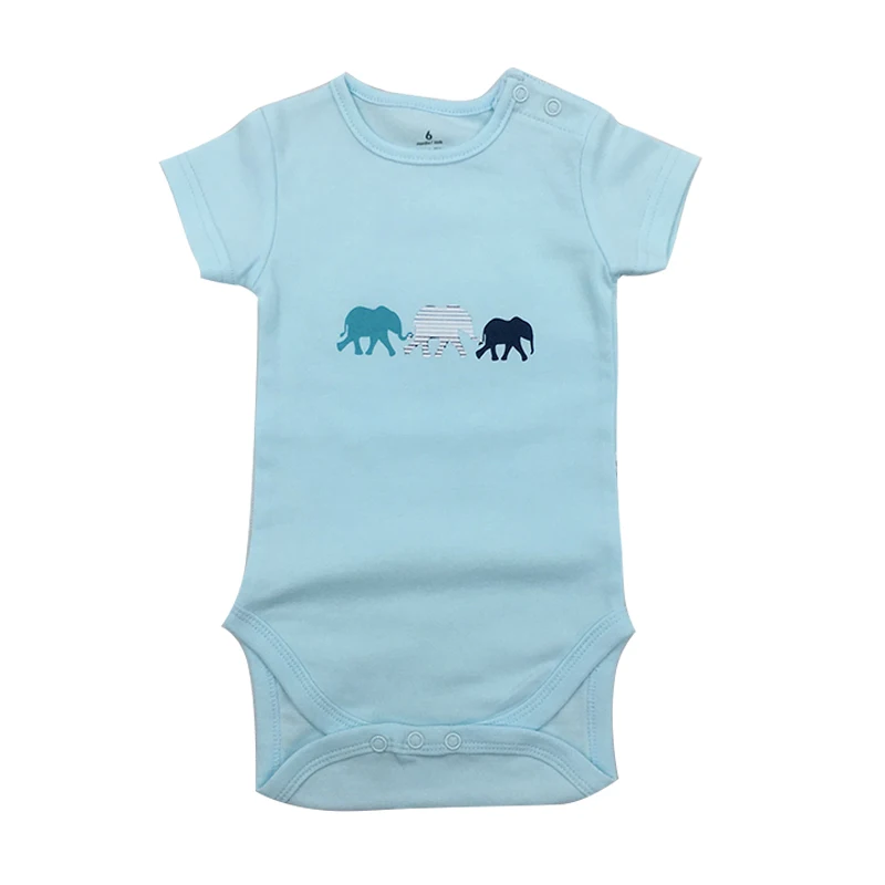 3 шт./лот нежный детский летний комбинезон с принтом для новорожденных хлопковая