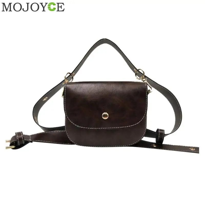 Dark Brown Многофункциональные Поясные Сумки из искусственной кожи, сумка для телефона на плечо, сумки через плечо, Модные Винтажные женские уличные поясные сумки - Цвет: Dark Brown