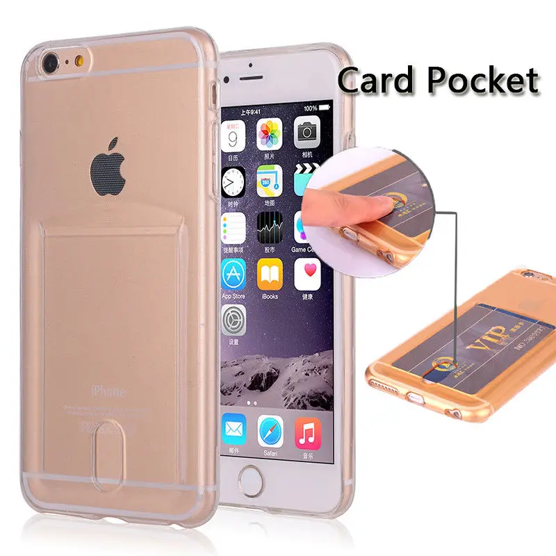 YISHANGOU чехол со слотом для карт для iPhone 11 XS Max XR прозрачный, мягкий чехол для iPhone 6 6s 7 8 для samsung S10 Note 10