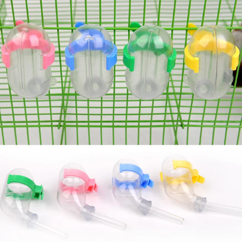 Sqinans 50ml Pet Water Feeder Plastic Body Glass Nozzle Drinking Bottle Dispenser For Hamster Chinchilla Guinea Pig | Дом и сад
