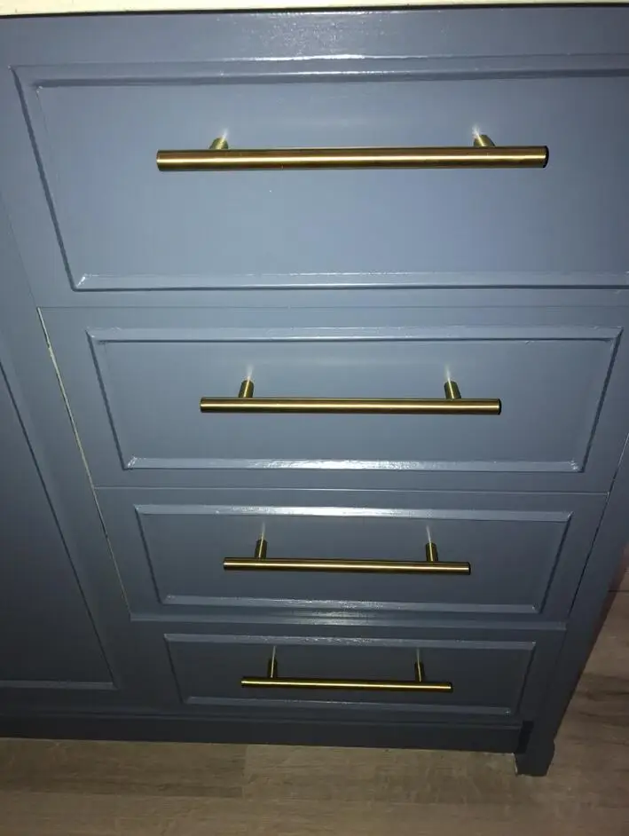 Мебель стол ящик комод ручки латунные золотые 201GD 5 &quotотверстия центры кухня