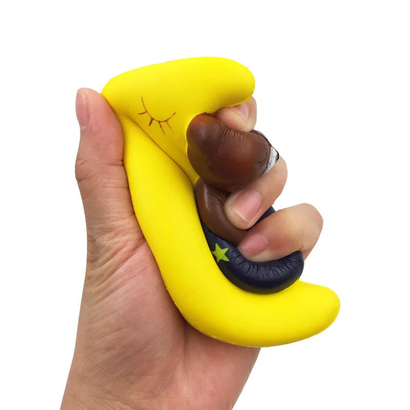 Новый Kawaii Jumbo мультфильм милый медведь на Луне Сжимаемый медленно поднимающийся