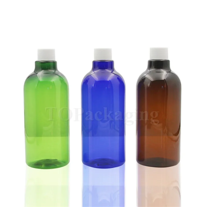 20 x 500ml Screw Cap Bottle Sample Lotion Essence Oil Make up Shampoo Bottling Empty Plastic Cosmetic Container | Красота и здоровье