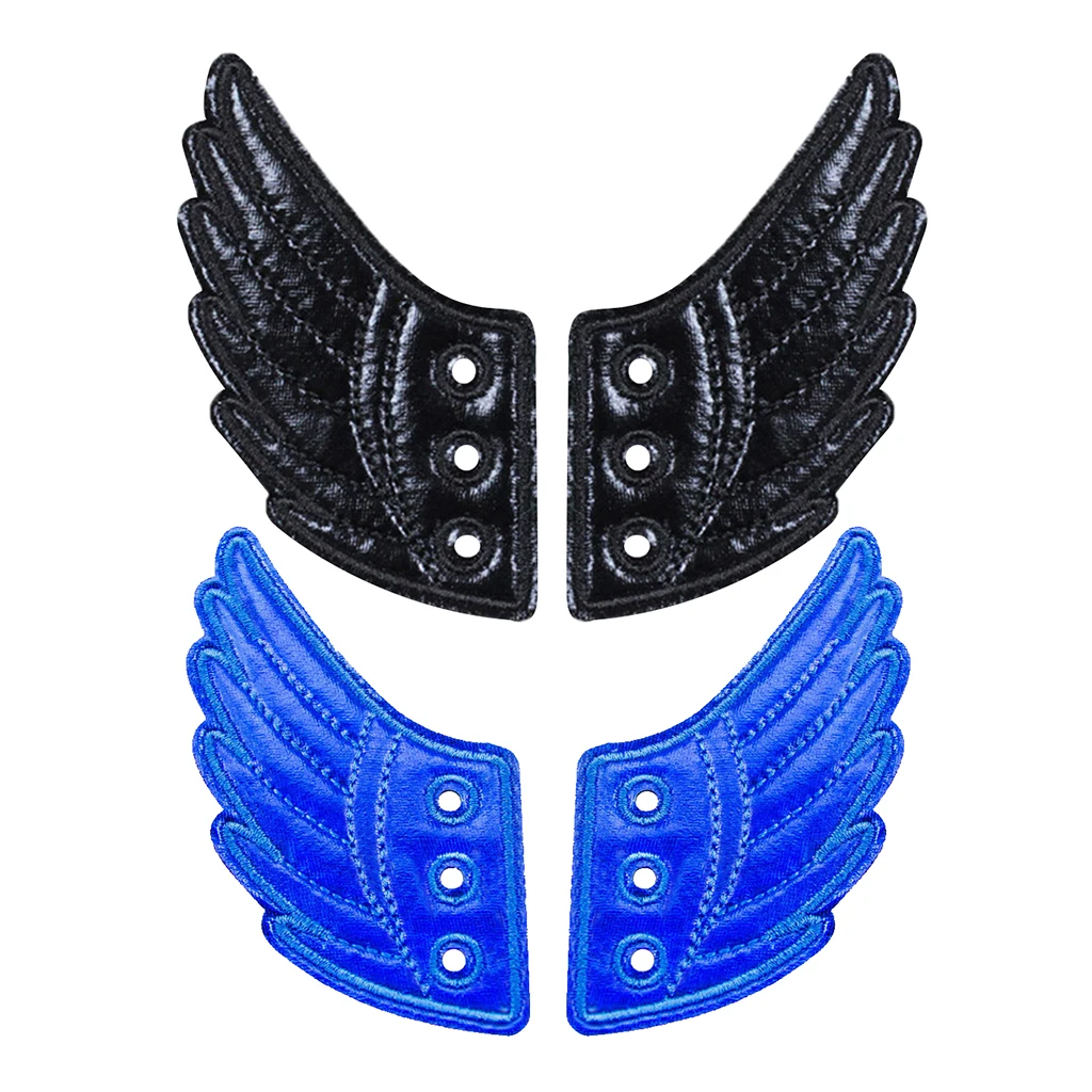 2 Pair Fashion Angel Wing Shoe Accessories Kids Shoes Sneaker Foils Ornaments