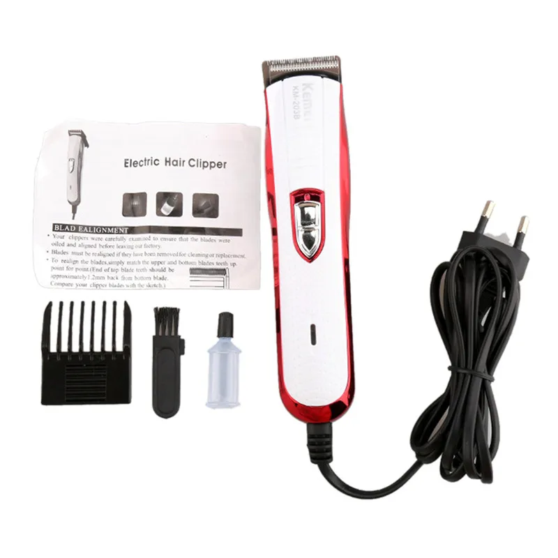 Профессиональная электрическая машинка для стрижки волос Kemei проводной триммер