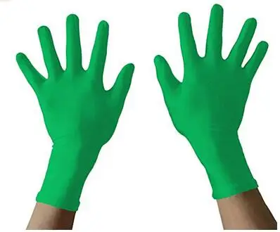 Детские короткие перчатки унисекс Spadex Zentai зеленые для Хэллоуина вечерние