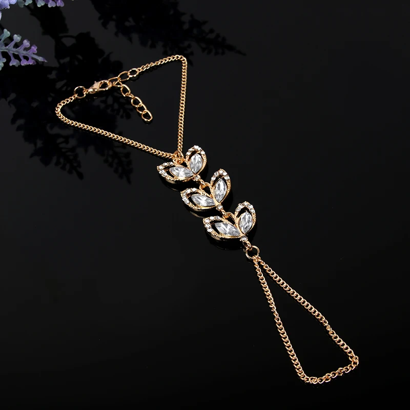 Браслет MOULANFA модный браслет с подвеской на руку цепочка палец кристаллом в виде