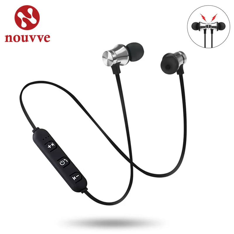 Nouvve XT-11 беспроводные наушники спортивные Bluetooth наушники супер бас Музыка Bluetooth гарнитура с микрофоном беспроводные вкладыши для iPhone