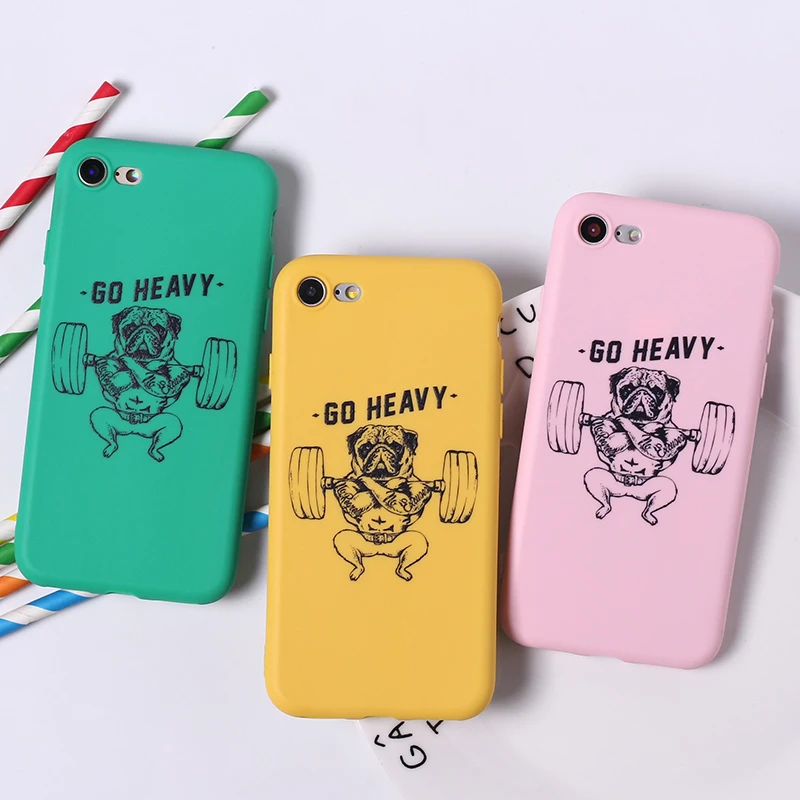 Милый щенок мопса кролик Забавный Французский бульдог мягкий матовый чехол для