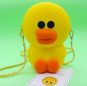 Креативная Милая силиконовая сумка-карандаш Kawaii канцелярские принадлежности мультяшный детский чехол-карандаш коричневый медведь Салли-утка манго школьный стационарный