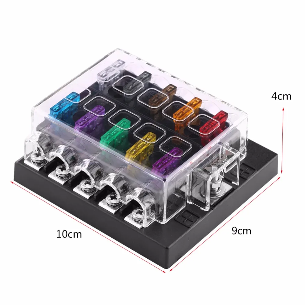 DC32V 10 Way Circuit Standard Blade Fuse Box Block Holder For Auto Car Truck Boat ATC ATO | Автомобили и мотоциклы