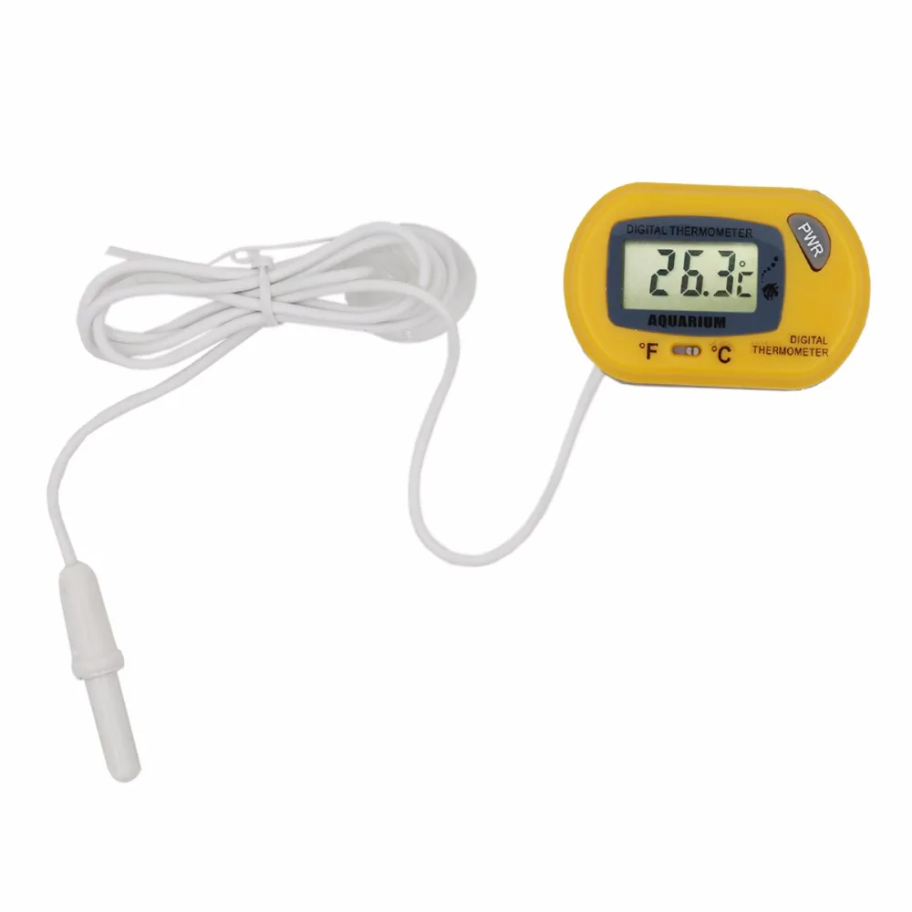LCD digital Display Fish Tank Aquarium Thermometer with Suction Cup for Marine Vivarium temperature refrigerator freezer 20%off |