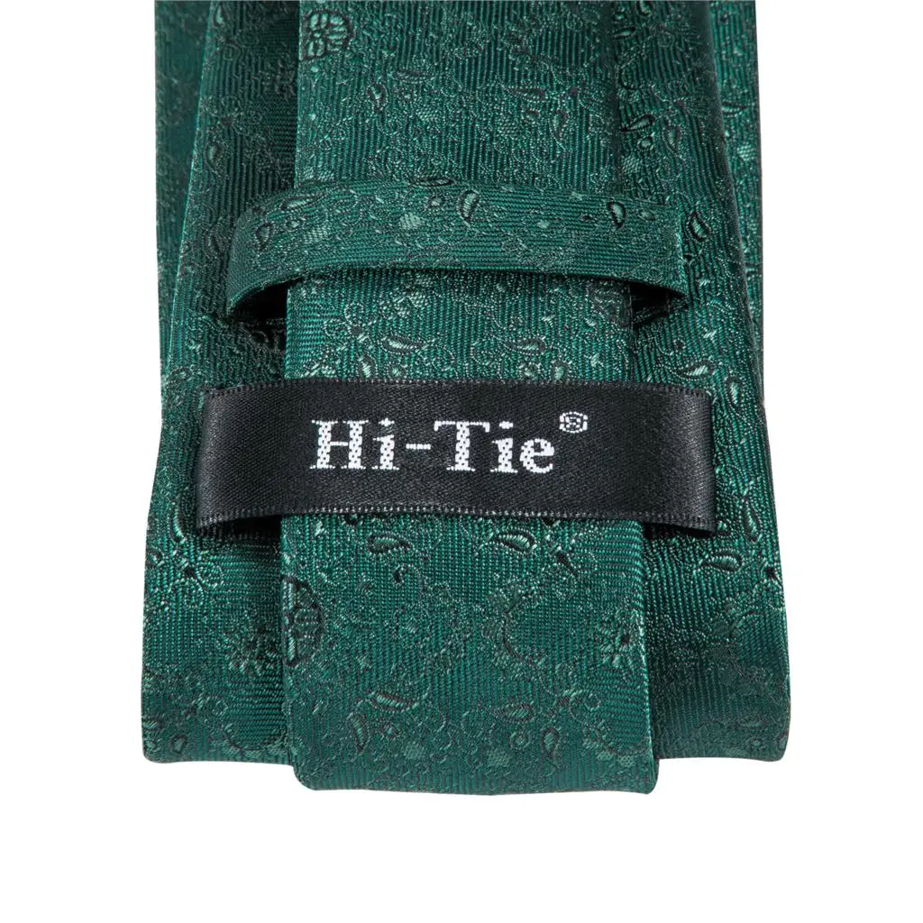 Hi-Tie Роскошные шелковые мужские галстуки золотой цветочный темно-красный Галстук платок Запонки Набор Модные мужские вечерние свадебные галстуки