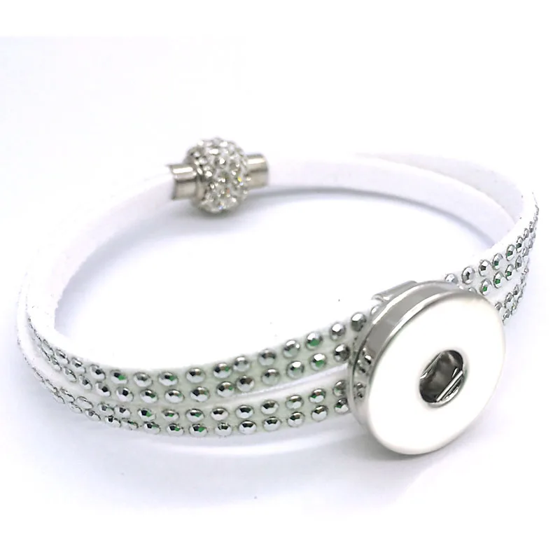 Bling 047 Национальный стиль корейский бархат 18 мм оснастки кнопки браслет Сменные