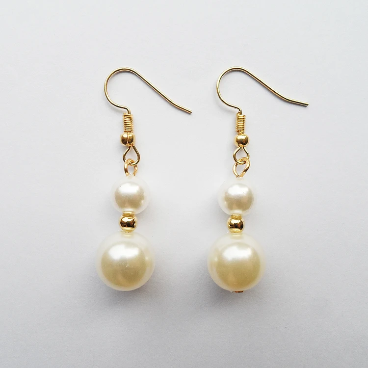 Новая модель 12 мм поддельные жемчужные лужи бусы серьги для женщин хорошее