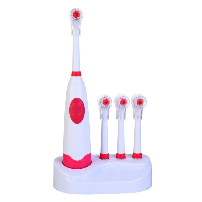 Электрическая вращающаяся зубная щетка водонепроницаемая без перезаряжаемой