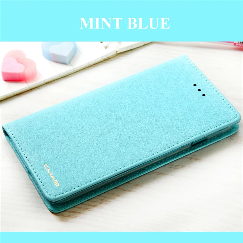 Mint Green Чехол для samsung galaxy s9, чехол-бумажник для samsung galaxy s9 plus, роскошный Шелковый кожаный чехол-книжка с кольцом-держателем - Цвет: Mint Green