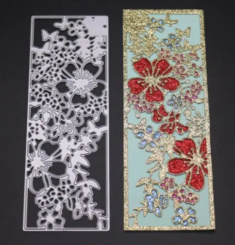 5x15cm YINISE металлические режущие штампы для трафареты для скрапбукинга телефон высечки самодельный альбом Скрапбукинг карты украшение тиснение Складная матрица вырезы вырезать умирают плесень Записки бумага ремесло нож пле - Цвет: 5x15cm