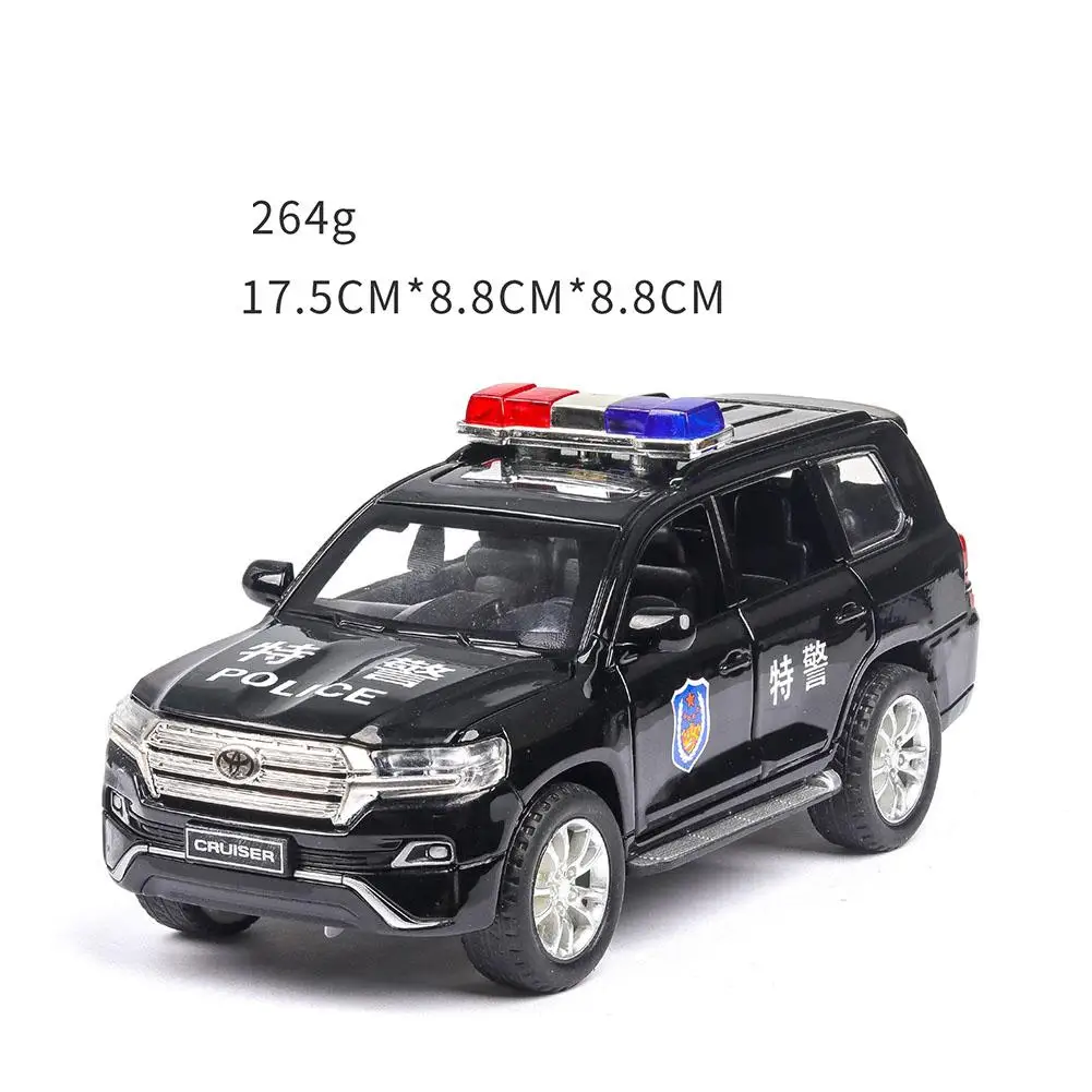 black Детский игрушечный автомобиль 1/32, имитация сплава, вытягивающийся назад, игрушечный автомобиль, подарок, украшение, классная полицейская модель автомобиля - Цвет: black