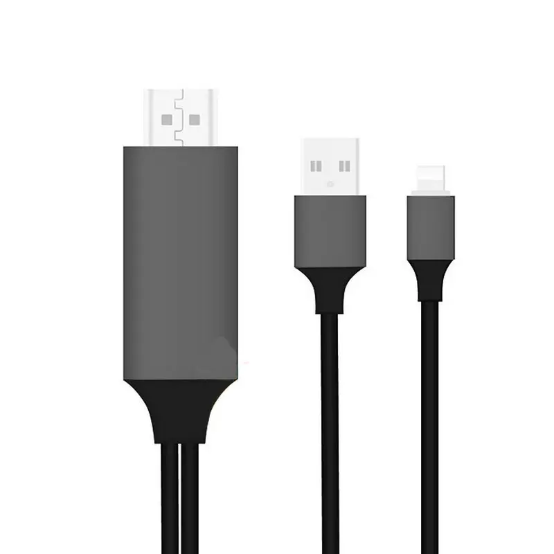 Новинка 2 м USB 8 Pin к HDMI HDTV AV Кабель адаптер для iPhone 7 Plus 6S 6 5S 5 зарядки