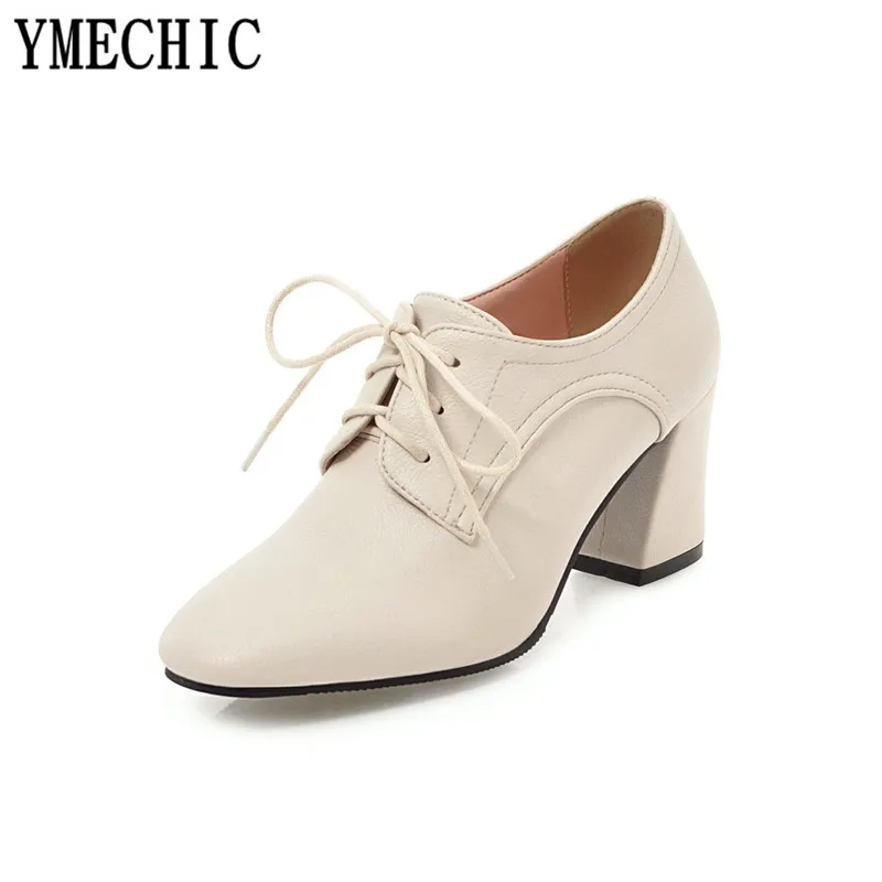 YMECHIC/2018 модные выразительные осенние офисные туфли-лодочки на высоком каблуке с
