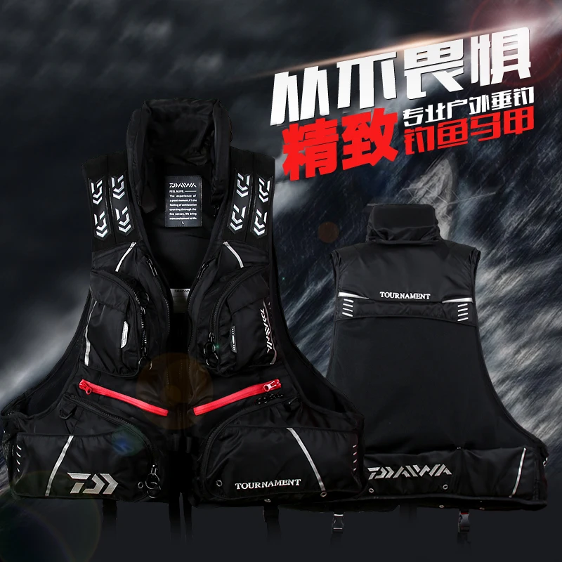 Daiwa открытый рыболовный жилет дышащий ветрозащитный рыболовные снасти Профессиональный рыболовный спасательный жилет мужские Мульти-карманные рыболовные куртки