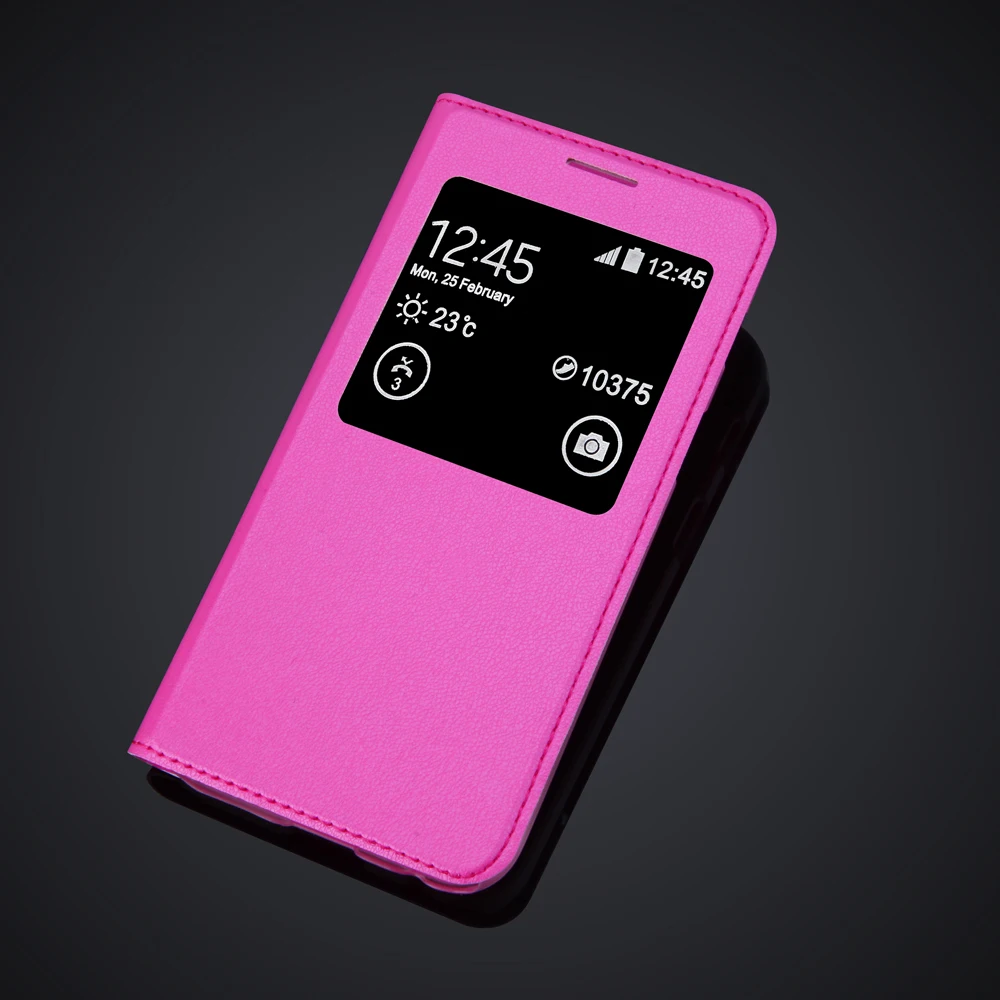 Модный тонкий защитный чехол из искусственной кожи откидной Чехол с окошком для