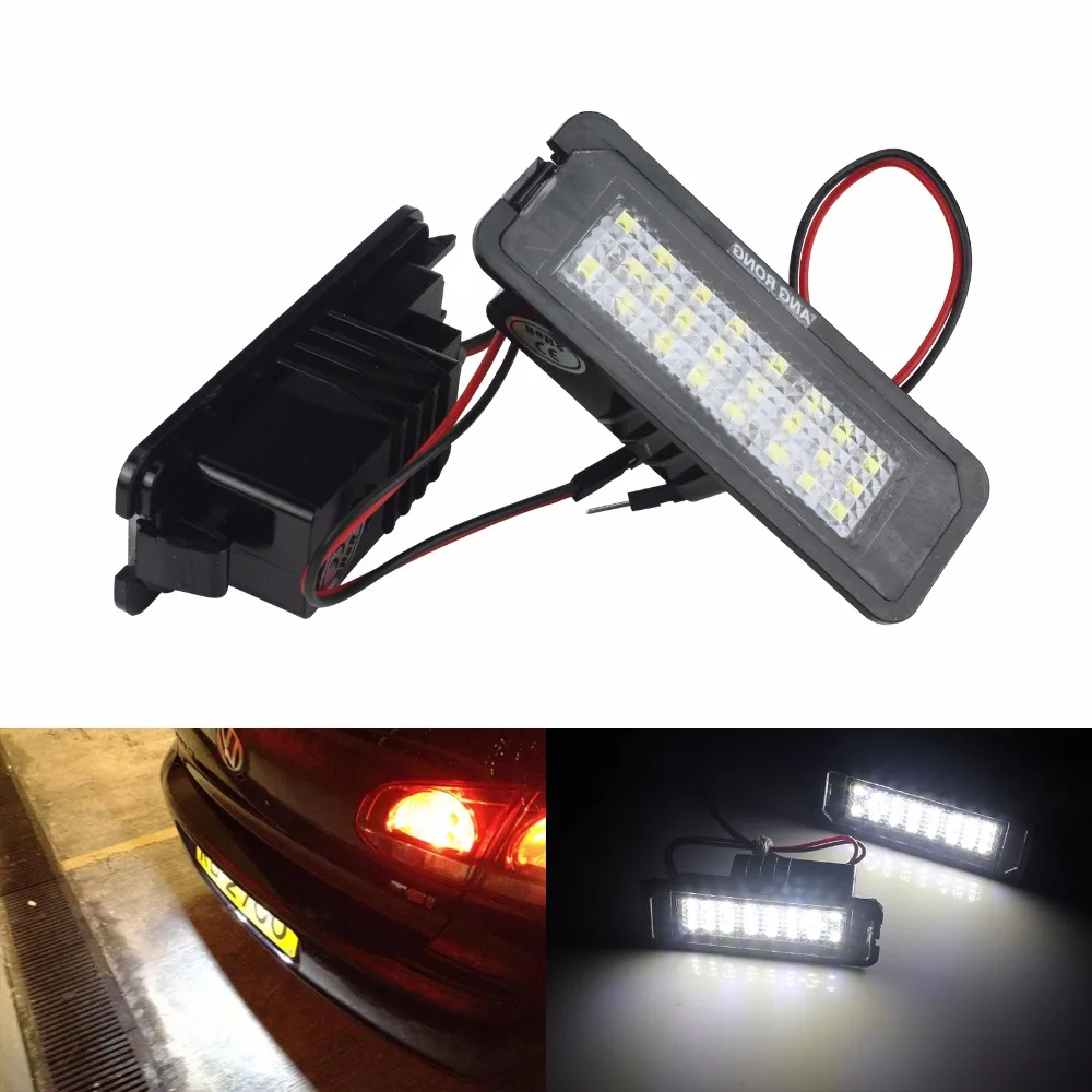 ANGRONG для VW Golf GTI MK6 MK5 Passat Polo Scirocco светодиодный светильник для номерного знака без ошибки для VW New Beetle 06-10(CA198