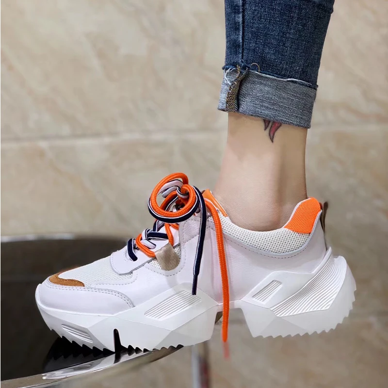 Luchfives/Повседневные кроссовки из коровьей кожи обувь на плоской резиновой подошве