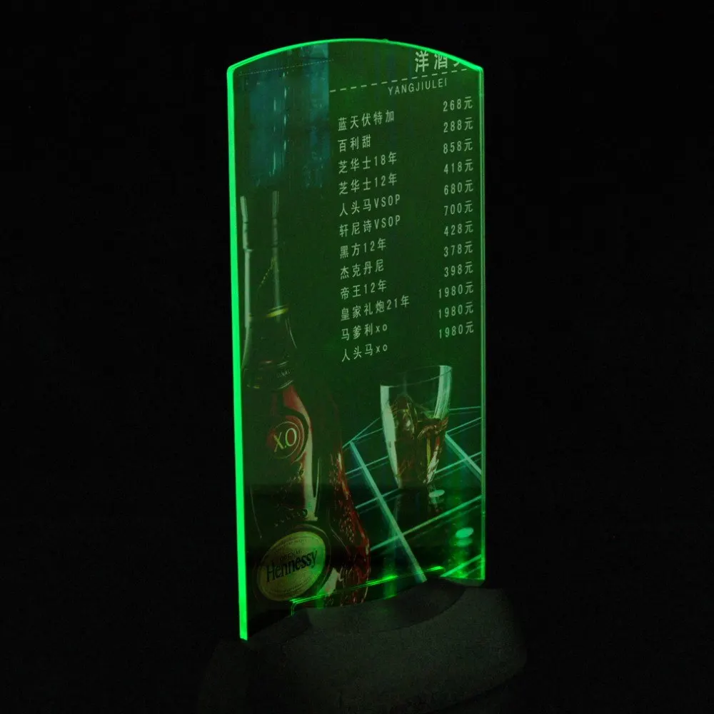 1 шт. держатель акриловая подставка мигающая настольная Светодиодная лампа меню