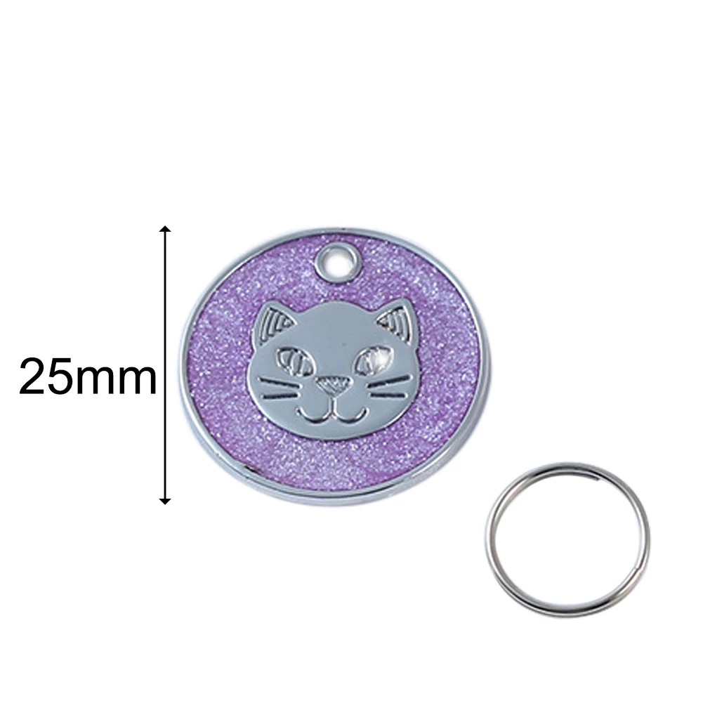 Круглый металлический ошейник для собак и кошек с именем Гравировальный