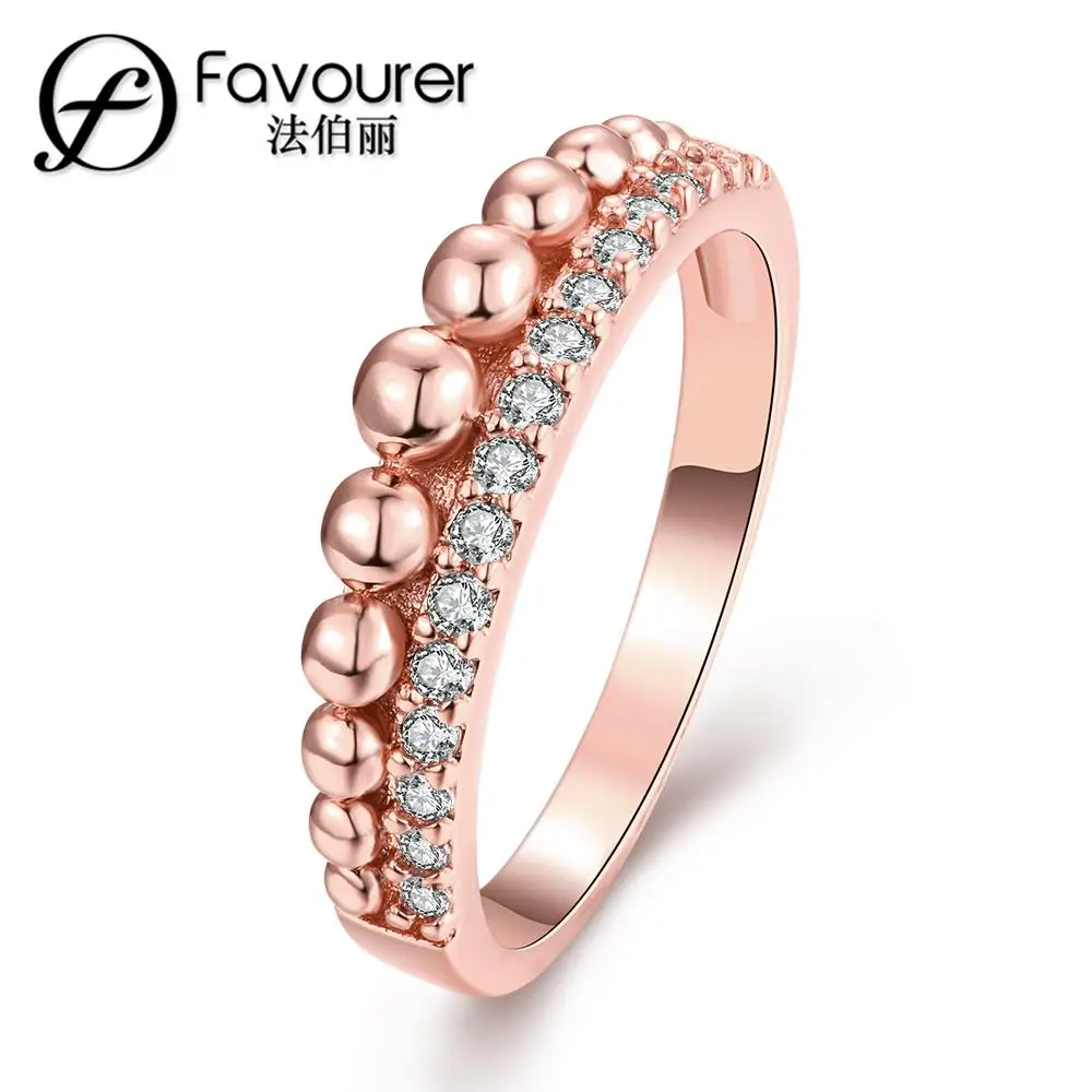 Простое классическое Подарочное кольцо для девочек белое/розовое золото кольца