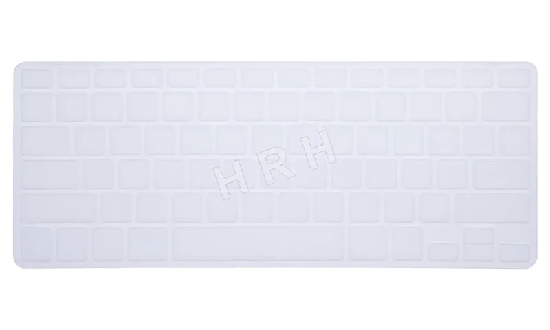 HRH AZERTY французский язык силиконовый чехол клавиатура кожи протектор для Macbook Air Pro retina 1" 15" 1" английская версия - Цвет: Clear no letter