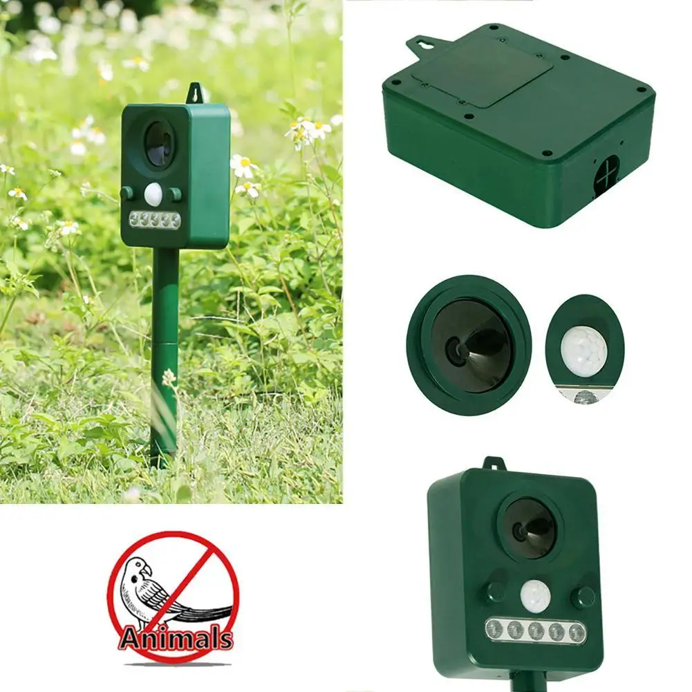 Солнечный ультразвуковой отпугиватель животных птиц и собак Отпугиватель кошек