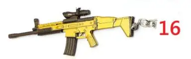 16 Смешанная игра CS GO PLAYERUNKNOWNS BATTLEGROUNDS брелок PUBG AK47 AWM M24 KAR 98K оружие chaviro мужские ювелирные изделия оптом - Цвет: 16